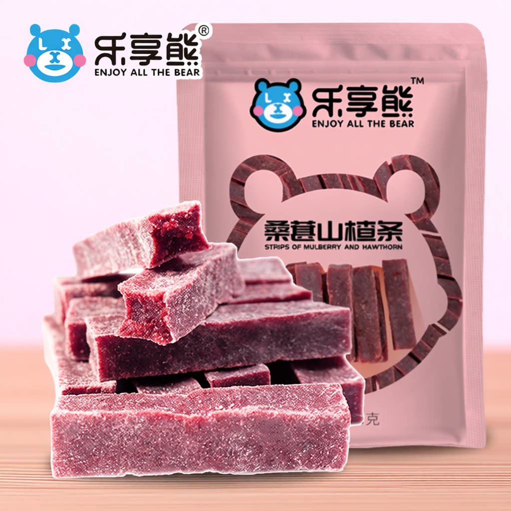 桑葚味山楂条1000g山楂果片蜜饯果干休闲零食山东特产香陈皮散装