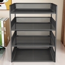文件收纳架桌面分层放置架大容量多层储物柜办公桌上资料档案分类整理架工位办公用品储物筐收纳神器三层置物
