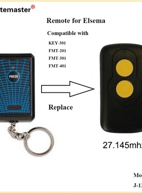 澳洲跨境批发27.145MHz车库卷帘门遥控器兼容Elsema Key301 GDO4