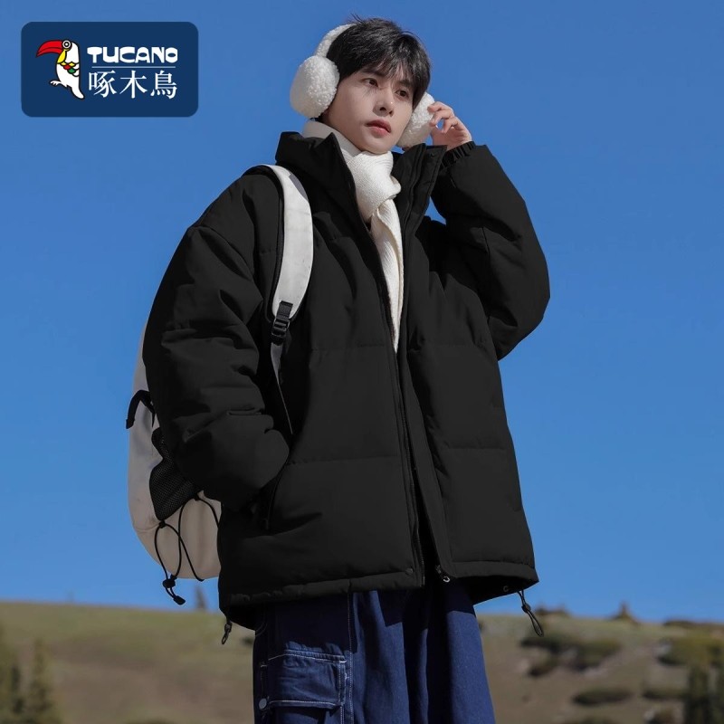 TUCANO/啄木鸟美式纯色立领棉服男秋冬2025新款加厚保暖棉