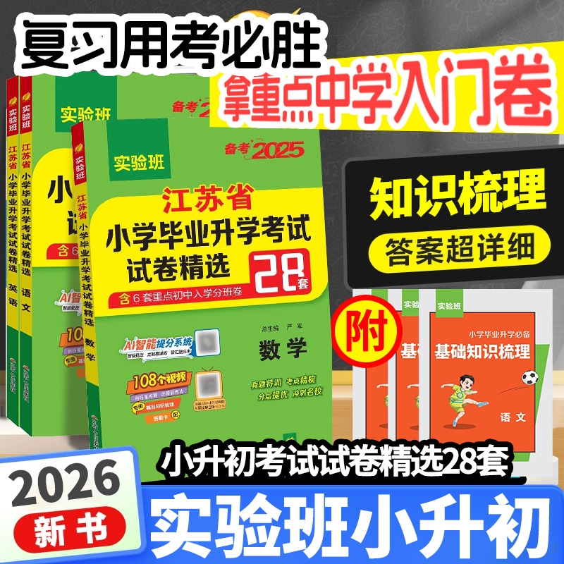 备考2026实验班小升初精选28套