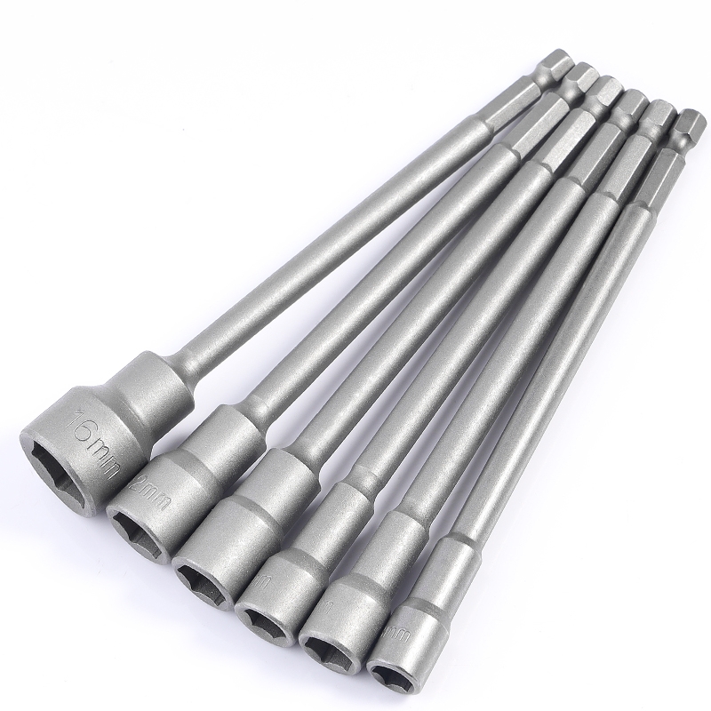 六角柄风批套筒头电钻电动螺丝刀批头磁性气动内六角螺母扳手强磁