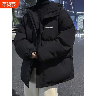 户外棉服男款2025新款冬季连帽冬装外套男士大码羽绒棉衣男生男装