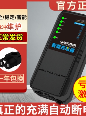 自动断电智能电动车电瓶充电器48V12AH60V20AH72V32A铅酸蓄电池两