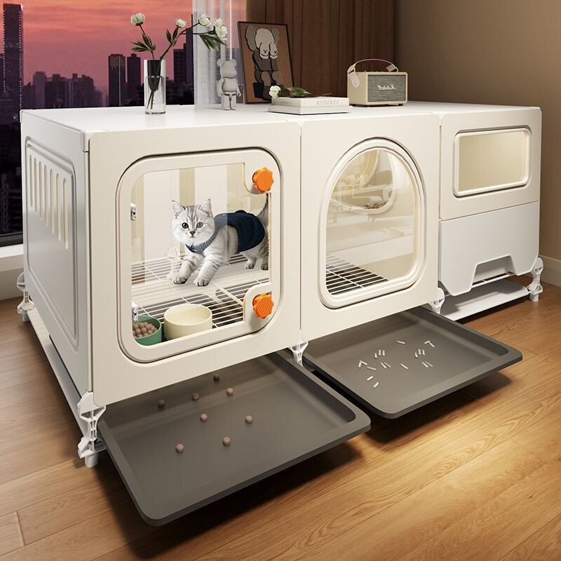 猫笼子带厕所一体家用室内单层猫别墅一室一厅一卫不占地小型猫柜