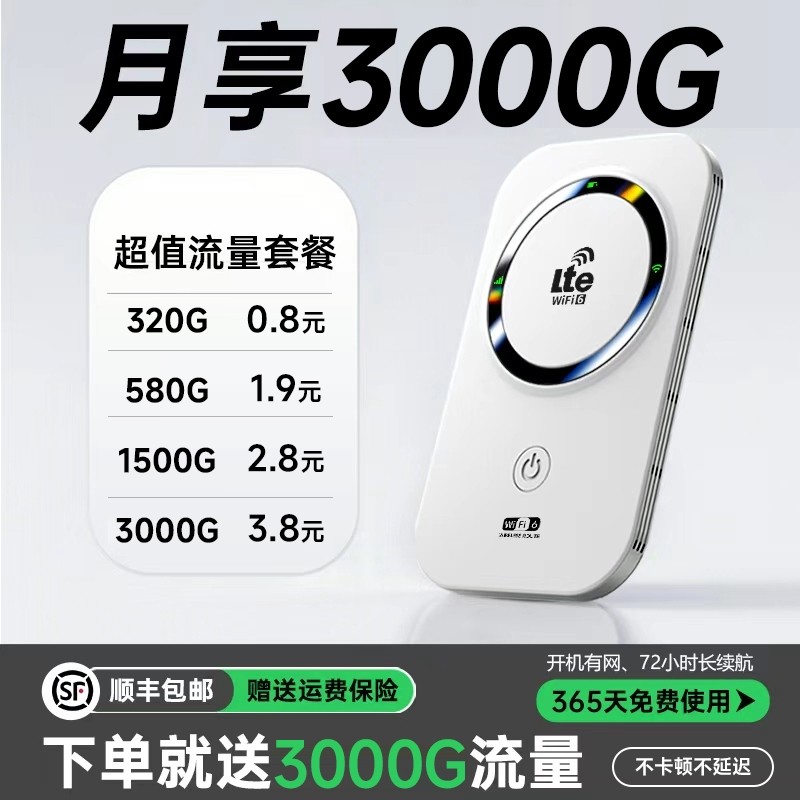 2026款智能wifi新款无线wifi移动官方正品网络高品质宽带无限速wi-fi6便携式上网卡车载插卡路由器全国流量