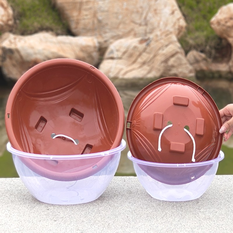 绿萝专用花盆双层大号懒人自动吸水树脂家用阳台水培花卉多肉套盆