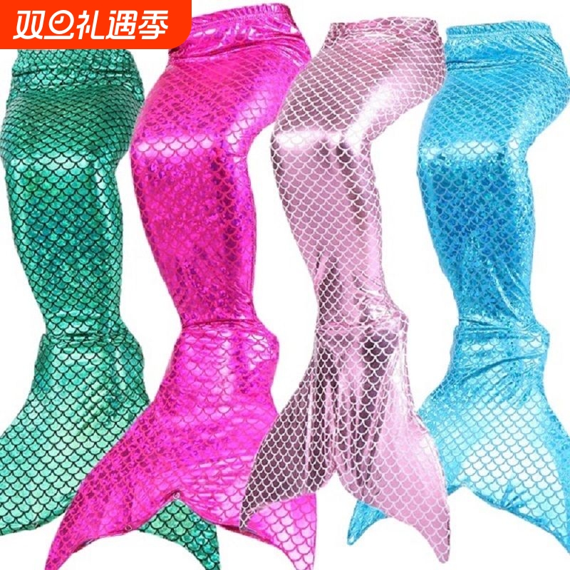 成人美人鱼泳衣尾巴带脚蹼