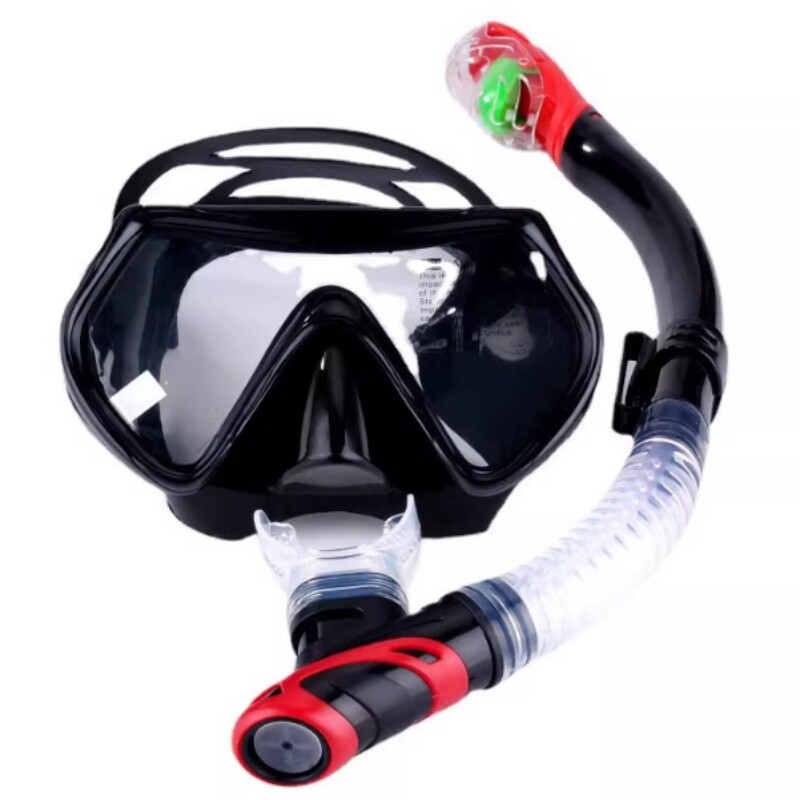 潜水镜呼吸管套装男女新款成人大框硅胶面镜游泳浮潜面罩潜水眼镜