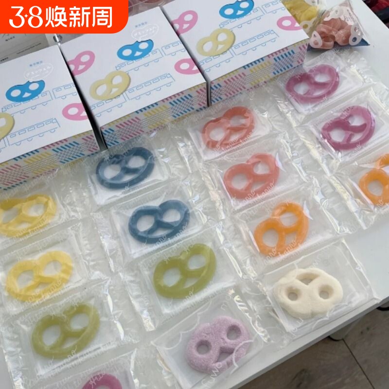 日式零食原宿甘乐蝴蝶结糖果香浓郁kanaro软糖琥珀糖声控咀嚼音