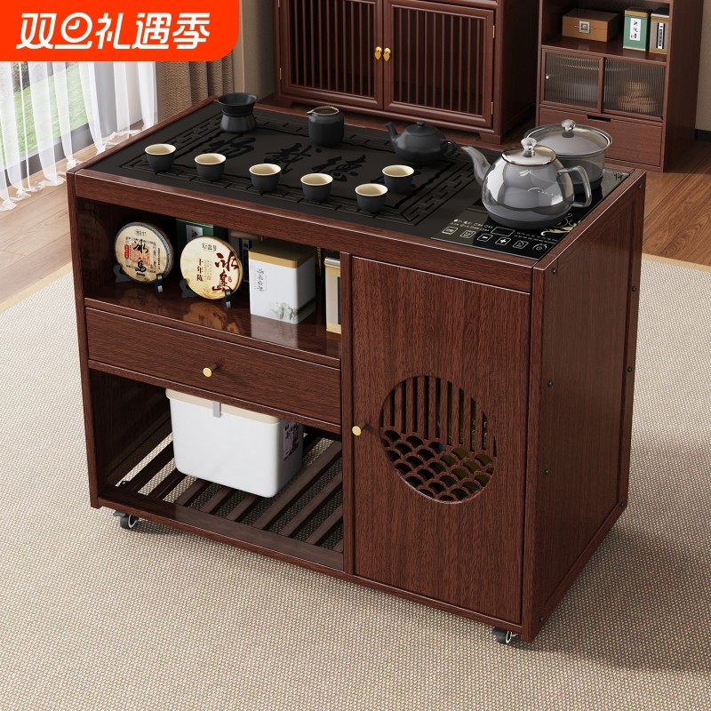 移动茶桌家用小茶台烧水壶一体全自动泡茶几茶水柜阳台泡茶桌茶具