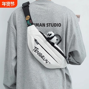 斜挎包男款潮牌潮流胸包男士背包腰包运动单肩包女手机男生小挎包
