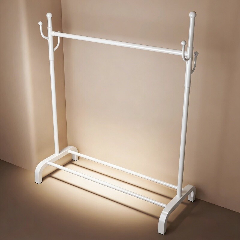 卧室衣帽架落地简易家用阳台晒衣服收纳置物宿舍室内床边挂衣架子