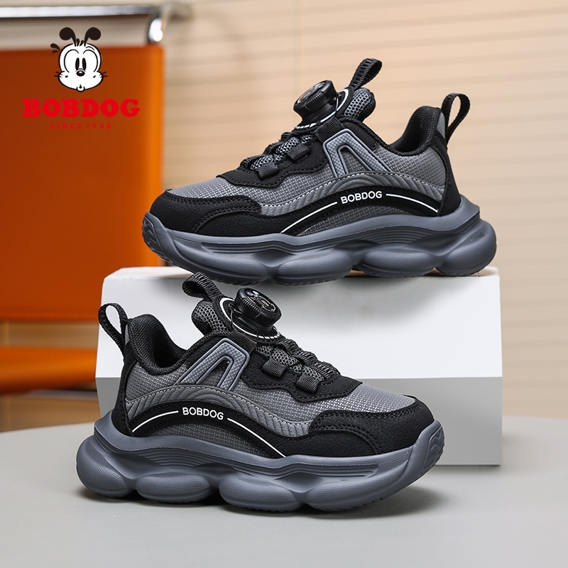 巴布豆男童皮面防水运动鞋