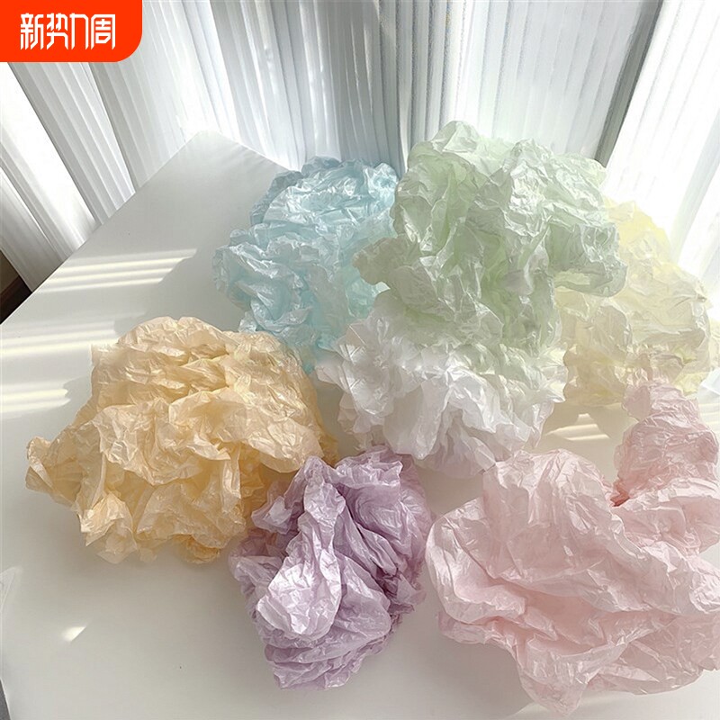 珠光雪梨纸鲜花包装纸花束褶皱内衬打底手揉纸包花纸花艺材料创意