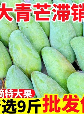 云南大青芒芒果新鲜水果9斤现摘特大果青皮金煌芒当季大芒果整箱