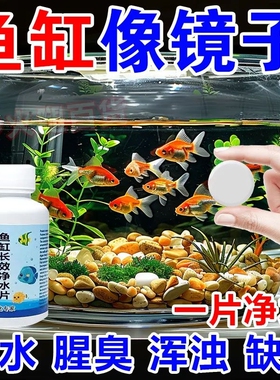 鱼缸净水片澈净化水质除臭去腥水族箱鱼池清水养鱼净水剂增氧换水