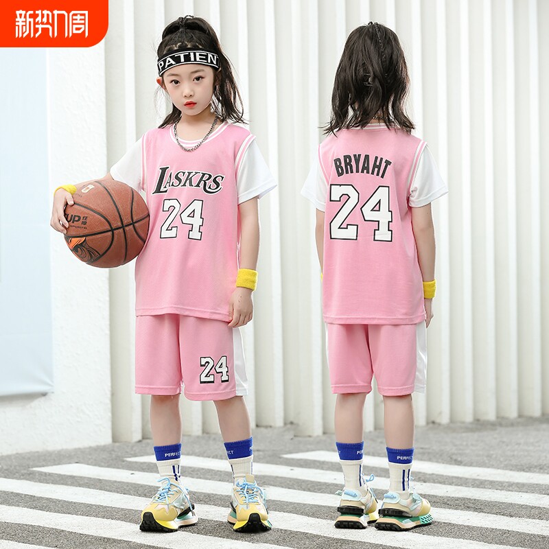 女童篮球服套装夏季速干球衣女生儿童夏装短袖女孩运动训练服女款