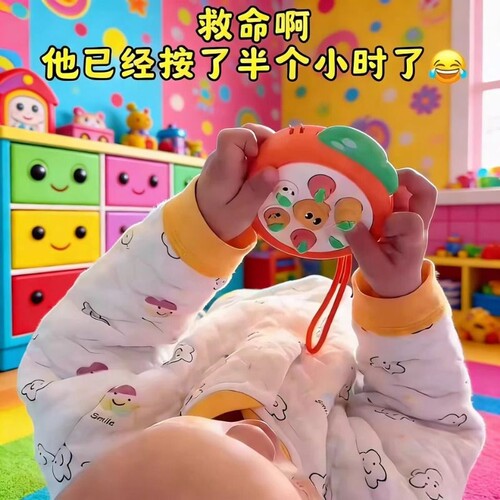 掌上迷你打地鼠按按乐婴儿早教益智宝宝手指按压0一1岁玩具幼儿童