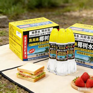 高端办公家用健康饮用水 椰树长寿泉328ml火箭瓶天然矿泉水