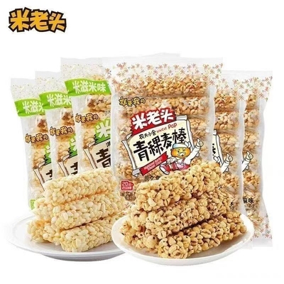 米老头米棒青稞麦棒青稞米棒休闲零食老式爆米花小零嘴105g