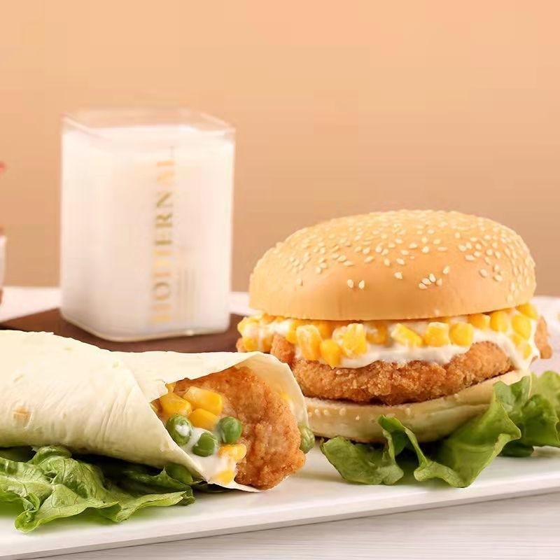 奥尔良/香辣鸡腿堡鸡肉卷半成品加热即食上班儿童懒人速食早餐