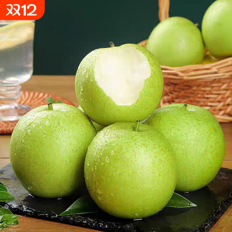 河北特产水果 脆甜香甜爆汁特级青皇冠梨雪鸭梨子