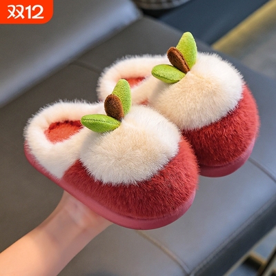 儿童棉拖鞋冬季男童女童2025新款男女孩保暖防滑宝宝拖鞋秋冬小孩