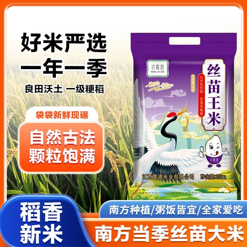 新品特价正宗丝苗王米当季南方长粒大米现磨当季新米250g批发大米