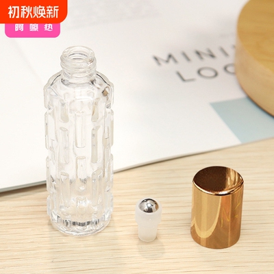 分装瓶/滚珠AB1SQ0-0802-金盖滚珠玻璃瓶香水玻璃走珠小空瓶旅