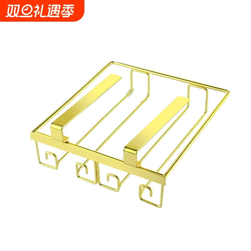 红酒杯架倒挂免打孔悬挂高脚杯架子置物收纳家用酒柜摆件轻奢高档