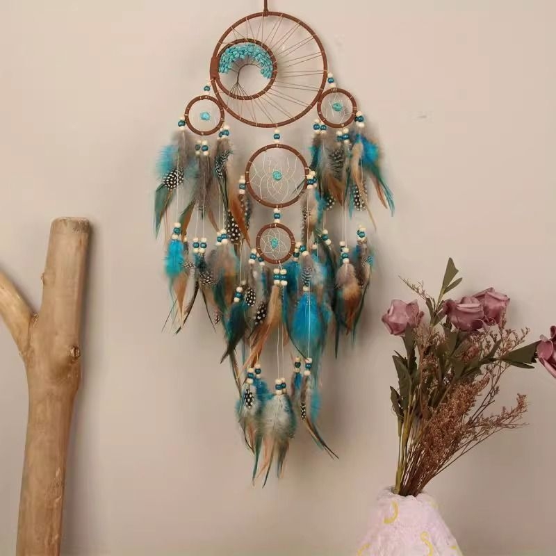 高端捕梦网手工挂饰复古u房间墙壁装饰品挂件创意壁挂编织水晶