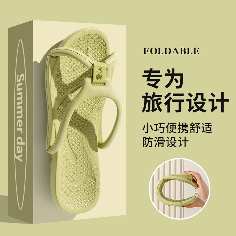 可折叠旅行拖鞋女便携式旅游防滑游泳男出差酒店一次性拖鞋可洗澡