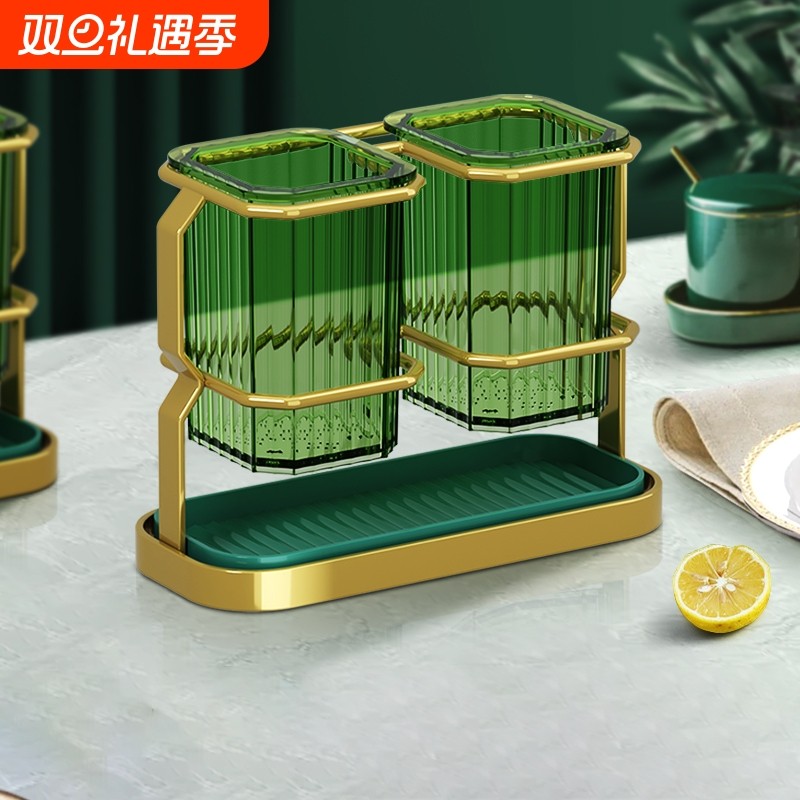 厨房壁挂沥水轻奢筷子筒