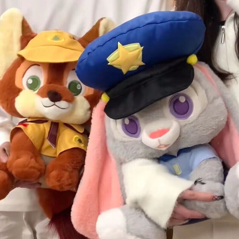 疯狂动物城尼克朱迪公仔兔子警官毛绒玩具狐狸玩偶豹女生生日礼物图片