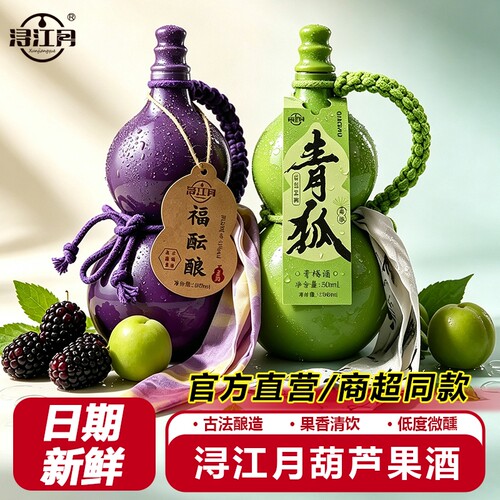 浔江月桑葚果酒国风葫芦青梅酒