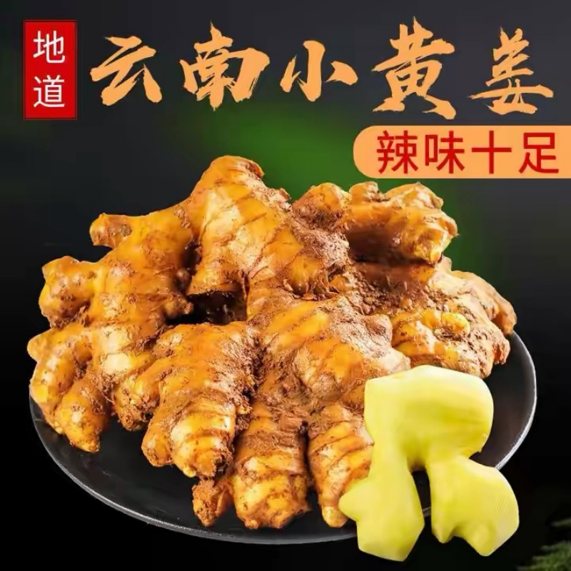 新鲜姜香浓郁云南小黄姜新鲜现挖生姜老姜嫩姜仔姜特级姜整箱批发