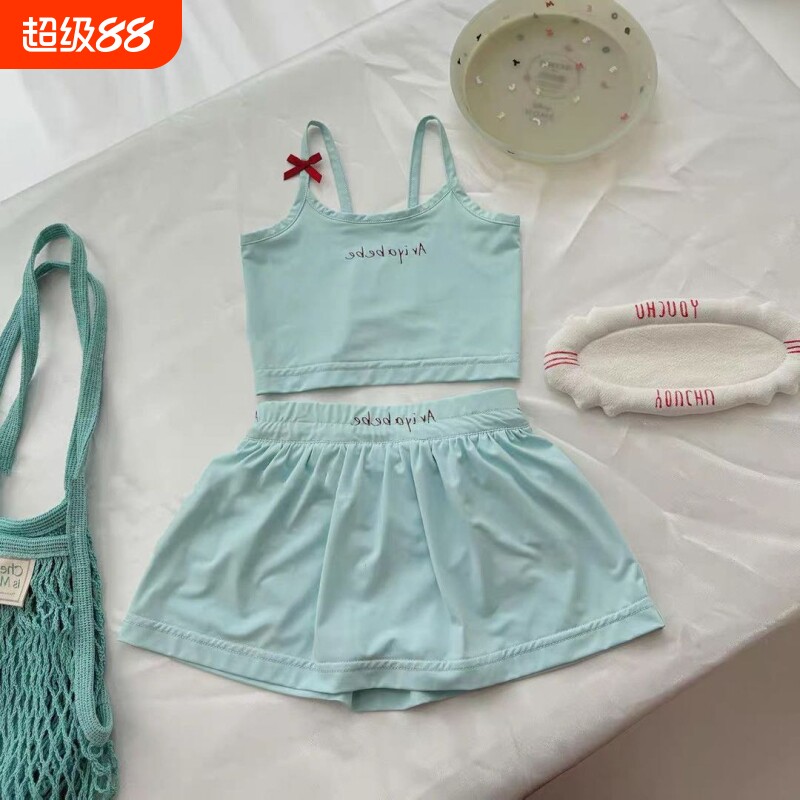 女童夏季泳衣女宝宝吊带游泳服潮图片