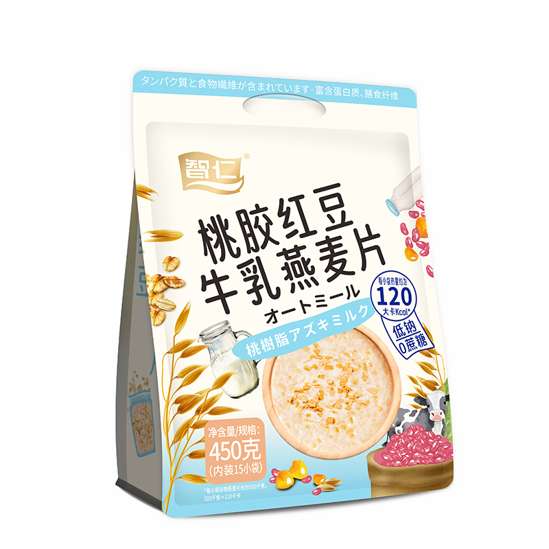 智仁桃胶红豆牛乳燕麦片450g