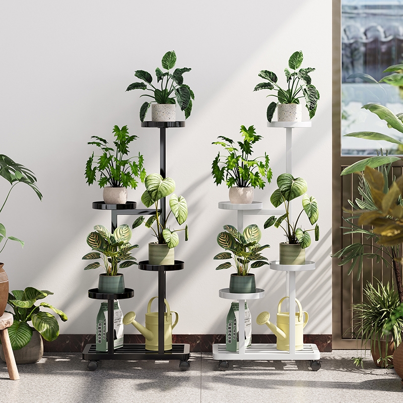 客厅简约铁艺圆盘花架