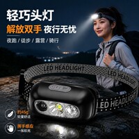 夜钓灯头灯户外登山头戴式强光充电新款超亮照明长续航感应锂电
