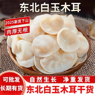 东北白玉木耳干货白色兔耳菌无根白玉木耳黑木耳天然无添加木耳