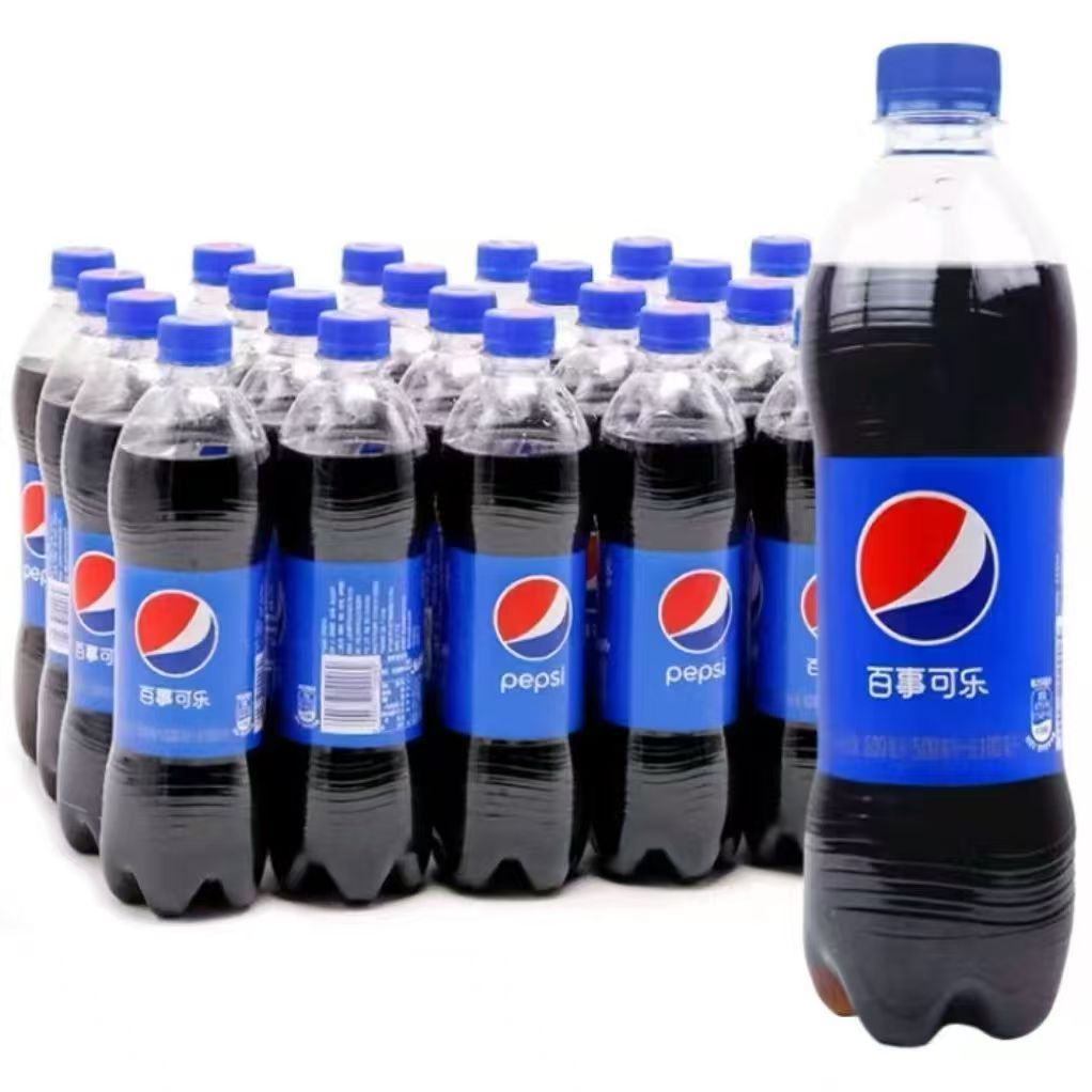 百事可乐汽水碳酸饮料600ml*24瓶美年达七喜饮料整箱装