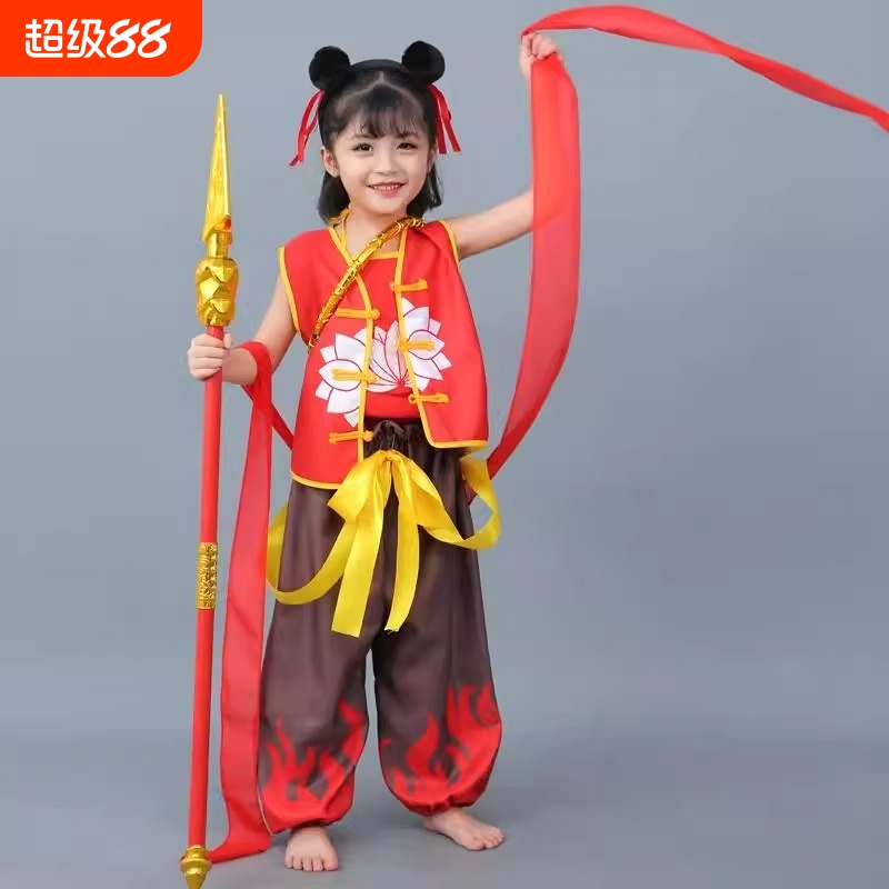 儿童敖丙哪吒同款衣服演出服角色扮演cos服表演服六一演出服套装