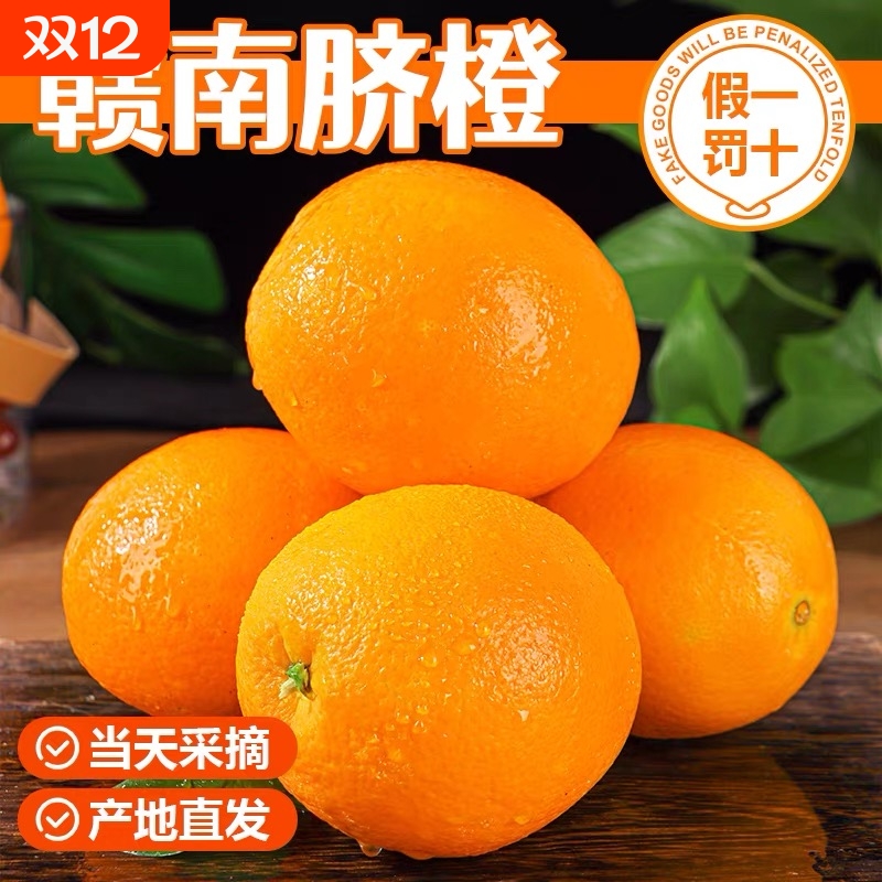 【平晏果园】赣南脐橙江西赣州橙子正宗新鲜水果现摘甜脐橙手剥橙