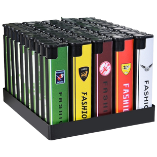 50只批发防风打火机普通家用明火一次性特价批发商美女高颜值防爆