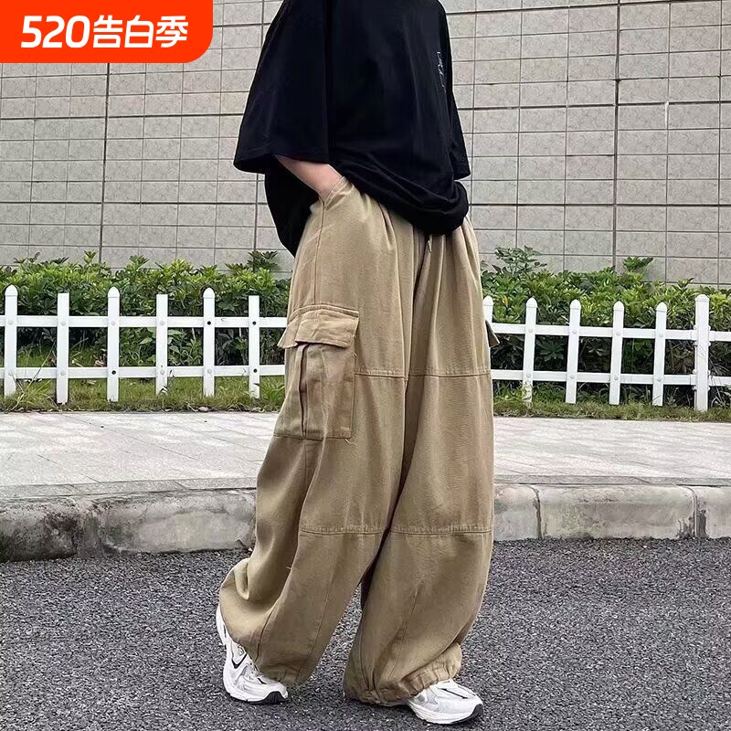 百搭休闲裤男宽松直筒休闲裤2026潮男束脚裤子百搭ins港风潮男