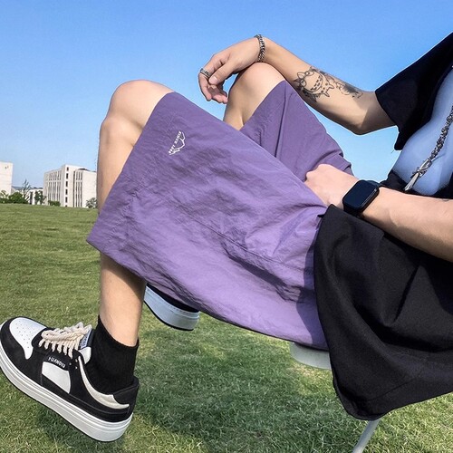 户外速干伞兵短裤男夏季美式梭织潮牌运动沙滩五分裤透气凉感中裤