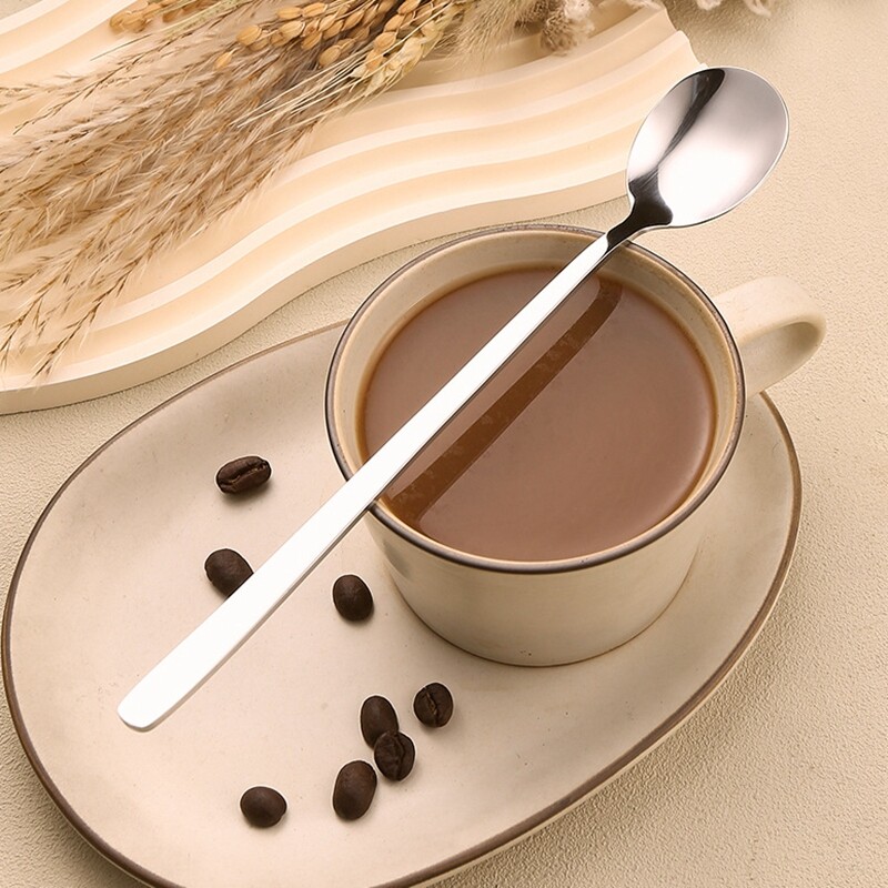 高品质咖啡勺  精致316不锈钢搅拌勺长柄冰勺搅拌棒奶茶蜂蜜勺子