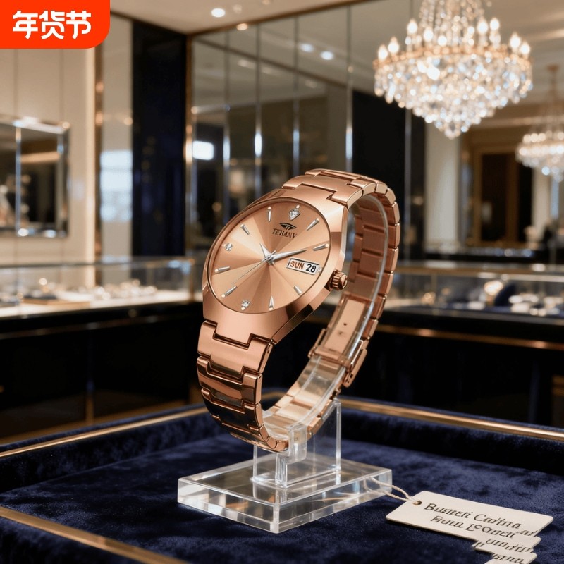 正品瑞士全自动非机械表手表男士学生韩版时尚潮双日历防水表夜光